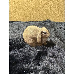 Vintage Stone Critter SC 548 Tan Ceramic Lop-Eared Rabbit Figurine  Easter